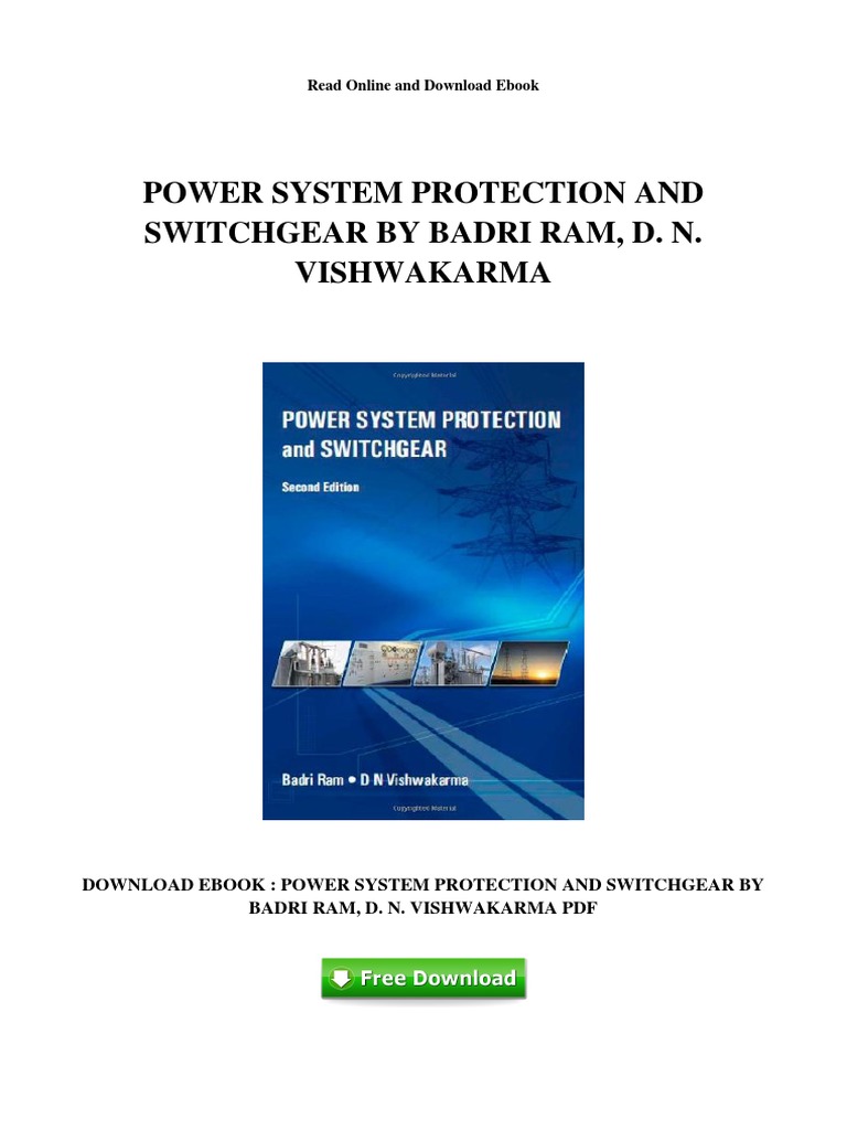 power system protection and switchgear by badri ram_ dn vishwakarma pdf