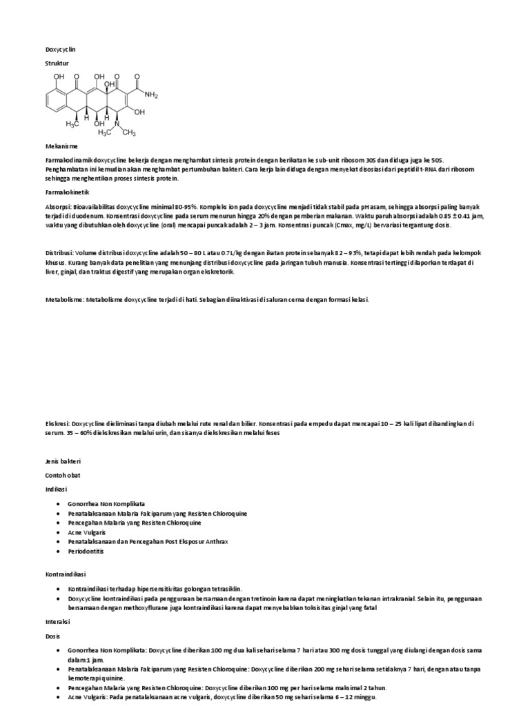 FACHINFORMATION DOXYCYCLIN intelligence overview