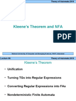 Kleene's Theorem and NFA: National University of Computer and Emerging Sciences, FAST, Islamabad
