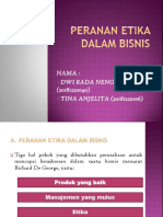 Peranan Etika Dalam Bisnis