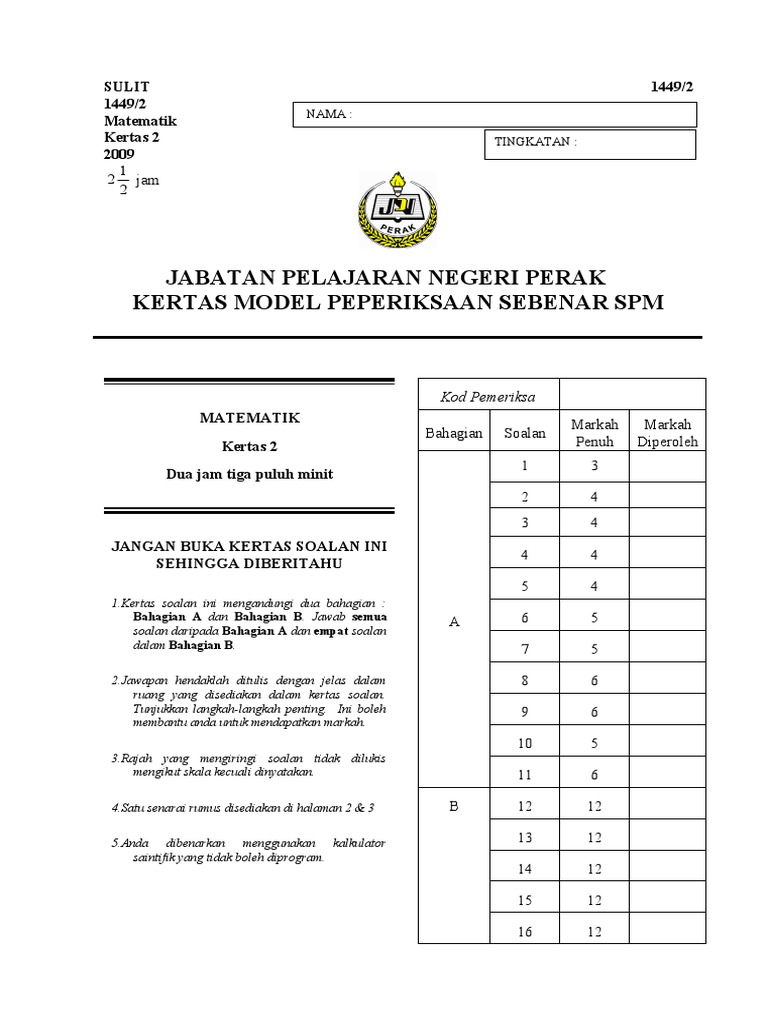 Contoh Soalan Spm English Paper 1 - Kerja Kosl