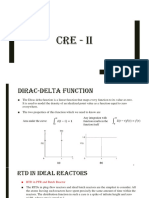 CRE - II: Dirac-Delta Function and RTD Models