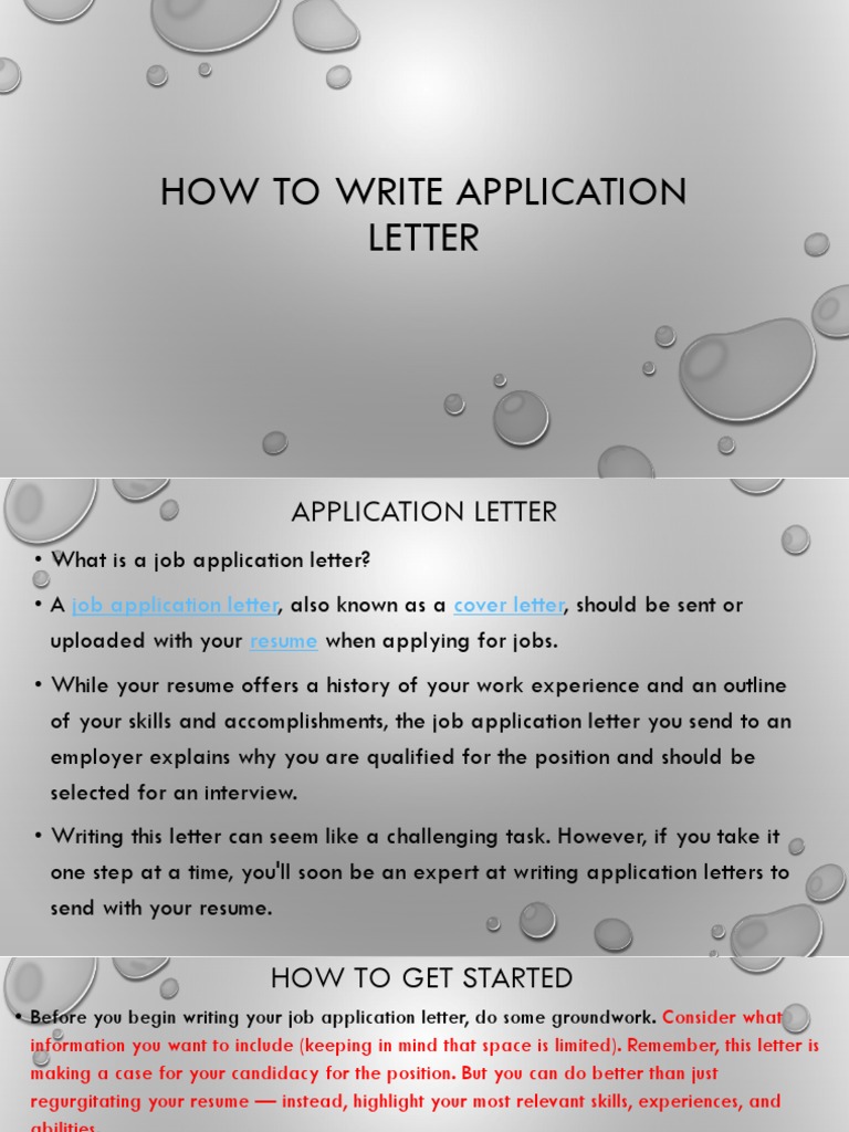 How To Write Application Letter | PDF | Résumé | Communication