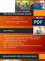 1. MATERI PENGEMBANGAN BUMDES MELALUI KERJASAMA