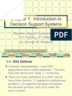 Chapter 1: Introduction To Decision Support Systems