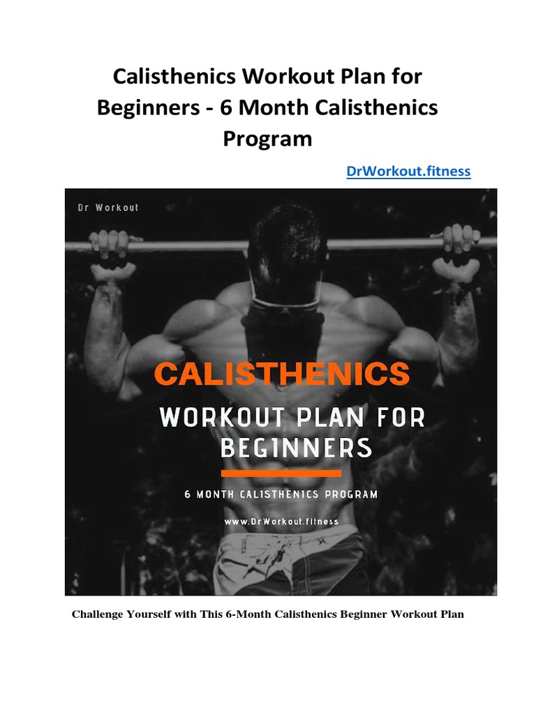 Calisthenics Workout Plan For Beginners Dieting Muscle