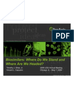 Biosimilars: Where Do We Stand and Where Are We Headed?