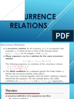 Recurrence Relation