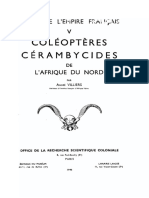 Coléoptères Cérambycides de L'afrique Du Nord