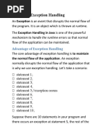 Java Exception Handling Notes