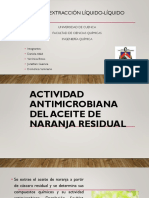 Actividad Antimicrobiana Del Aceite de Naranja Residual