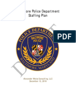 Baltimore Police Department Staffing Study Draft