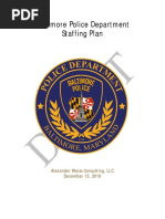 Baltimore Police Department Staffing Study Draft