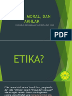 Etika, Moral, Dan Akhlak