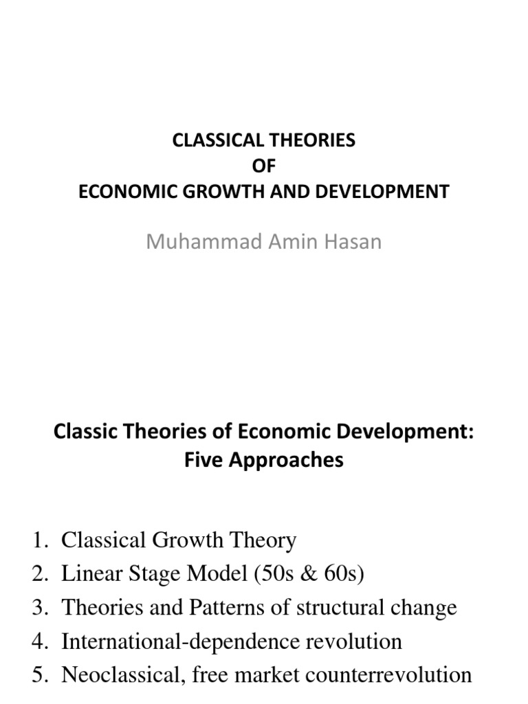Classical Economic Growth Theories Explained | PDF | Economic Growth ...