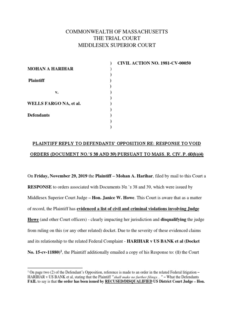 Judge Howe's Judicial Misconduct Claims | PDF | Complaint | Lawsuit