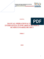 Manual Operaţional Pentru Intervenţia În Focarele de Pesta Rumegătoarelor Mici