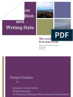 Sentence Composition and Writing Style PDF