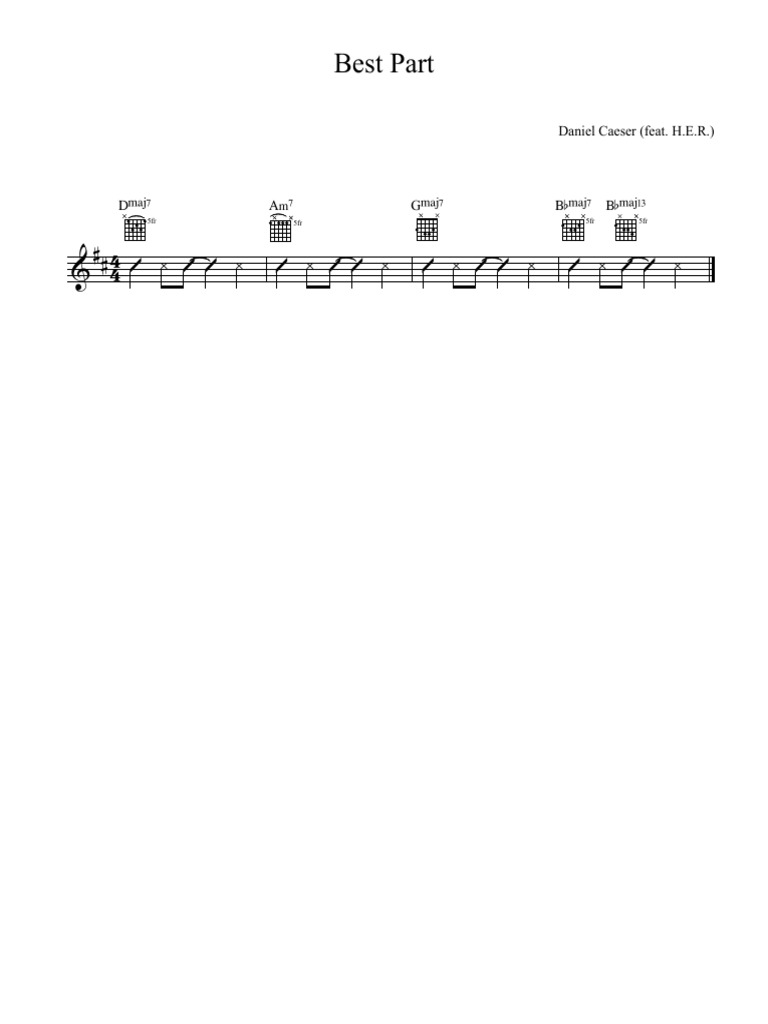 Daniel Caesar - Best Part PDF | PDF