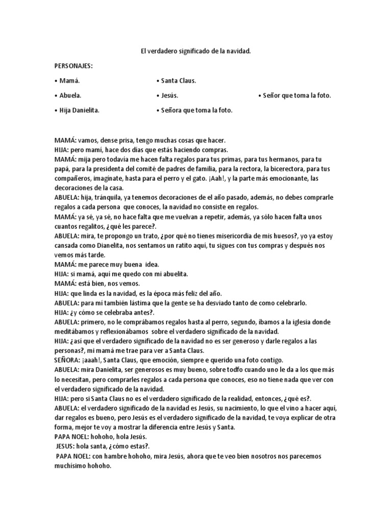 El verdadero significado de la Navidad | PDF | Papá Noel | Navidad