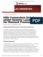 HSS Connection Solutions Under Seismic Loading - For Moment Frames - Atlas Tube