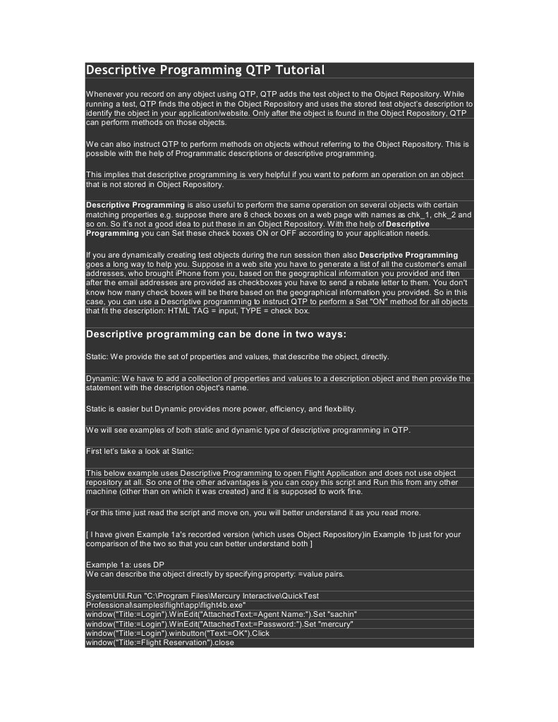Descriptive Programming In Qtp Pdf – HQCWDZ