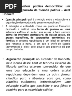 Educação e esfera pública democrática