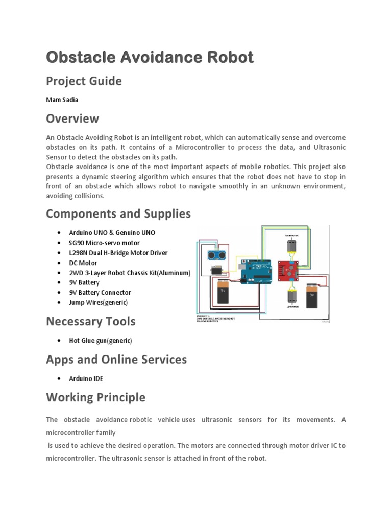 uses of obstacle avoiding robot