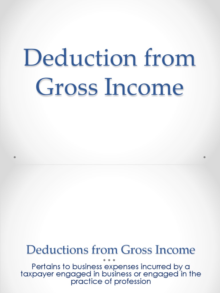 Deduction Principles for Taxpayers | PDF | Tax Deduction | Income Tax