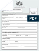 Soya G Franchise Application Form