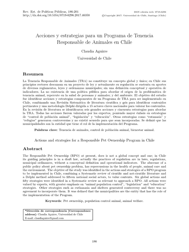 Tenencia Responsable de Mascotas | PDF | Bienestar de los animales ...
