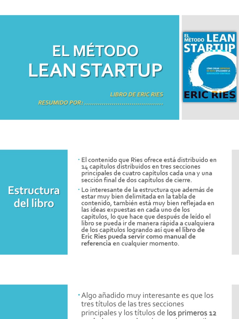 Resumen del Método Lean Startup | PDF | Lean Startup | Empresa de inicio