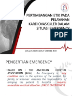 Pertimbangan Etik Pada Pelayanan Kardiovaskuler Dalam Situasi Emergency 