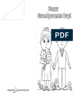 Happy Grabdparents Day Card 2 Coloring Page