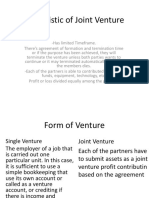 Characteristic of Joint Venture