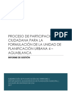 Informe de gestión proceso de participación UPU 4 - Aguablanca