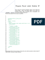 Contoh Kode Program Pascal Untuk Struktur IF THEN ELSE