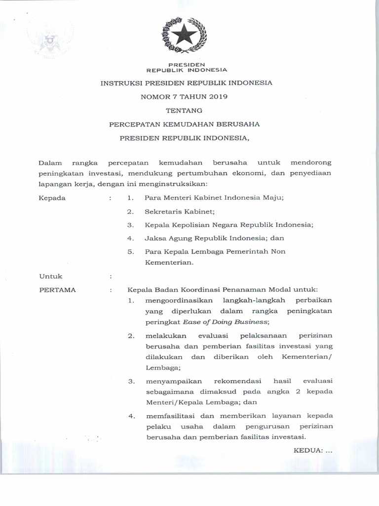 Instruksi Presiden Nomor 7 Tahun 2019.pdf