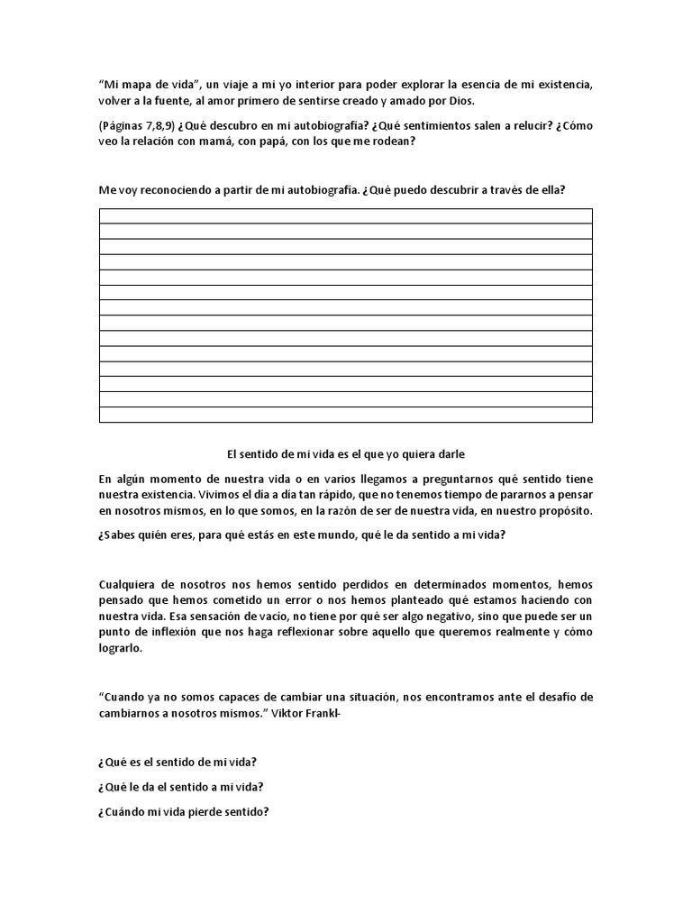 Mi Mapa de Vida | PDF | Vida