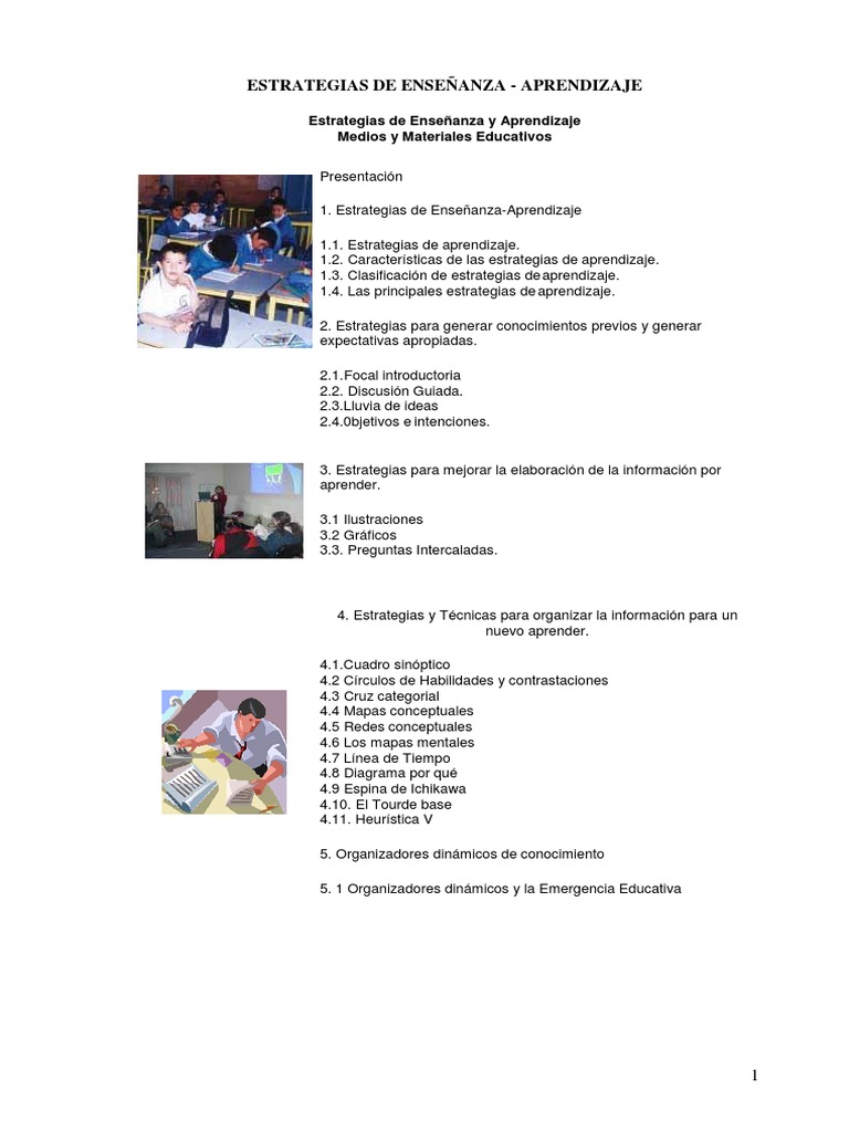 Estrategias de E-A | PDF | Aprendizaje | Conocimiento