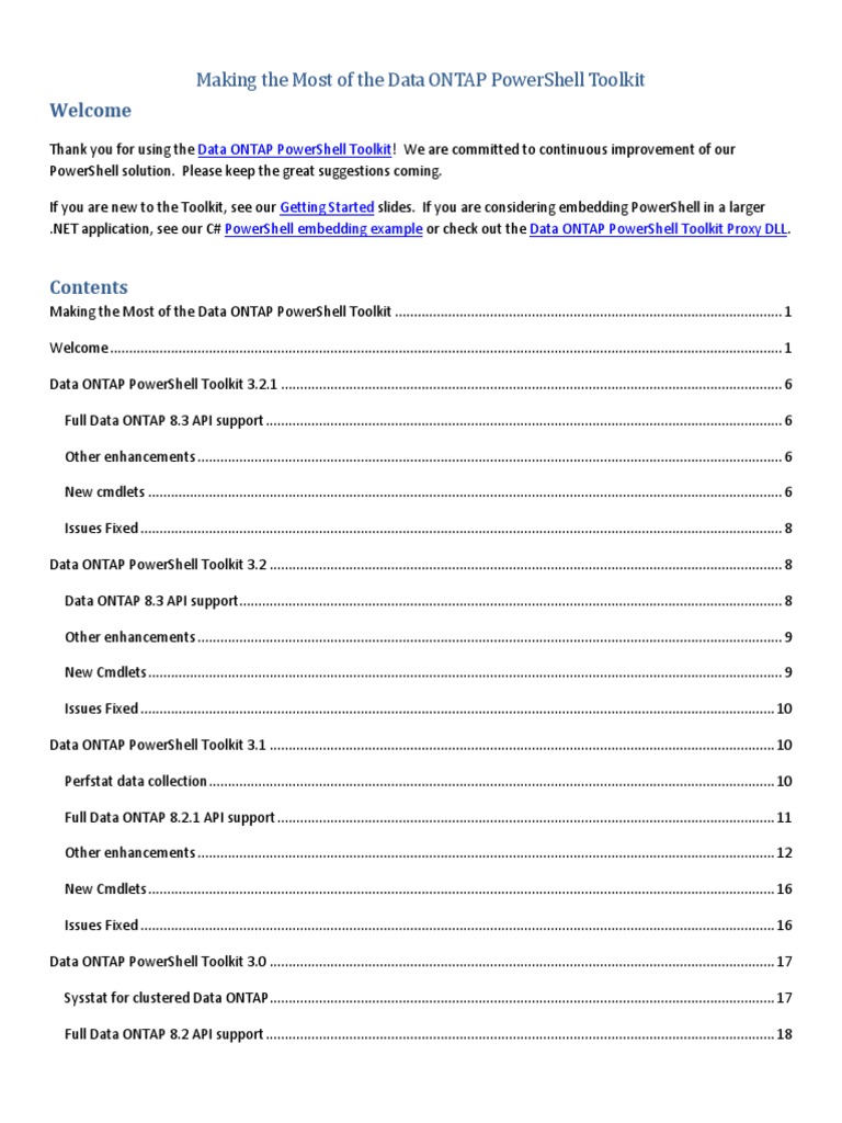 Making The Most of Data ONTAP PowerShell Toolkit PDF | PDF | Operating ...