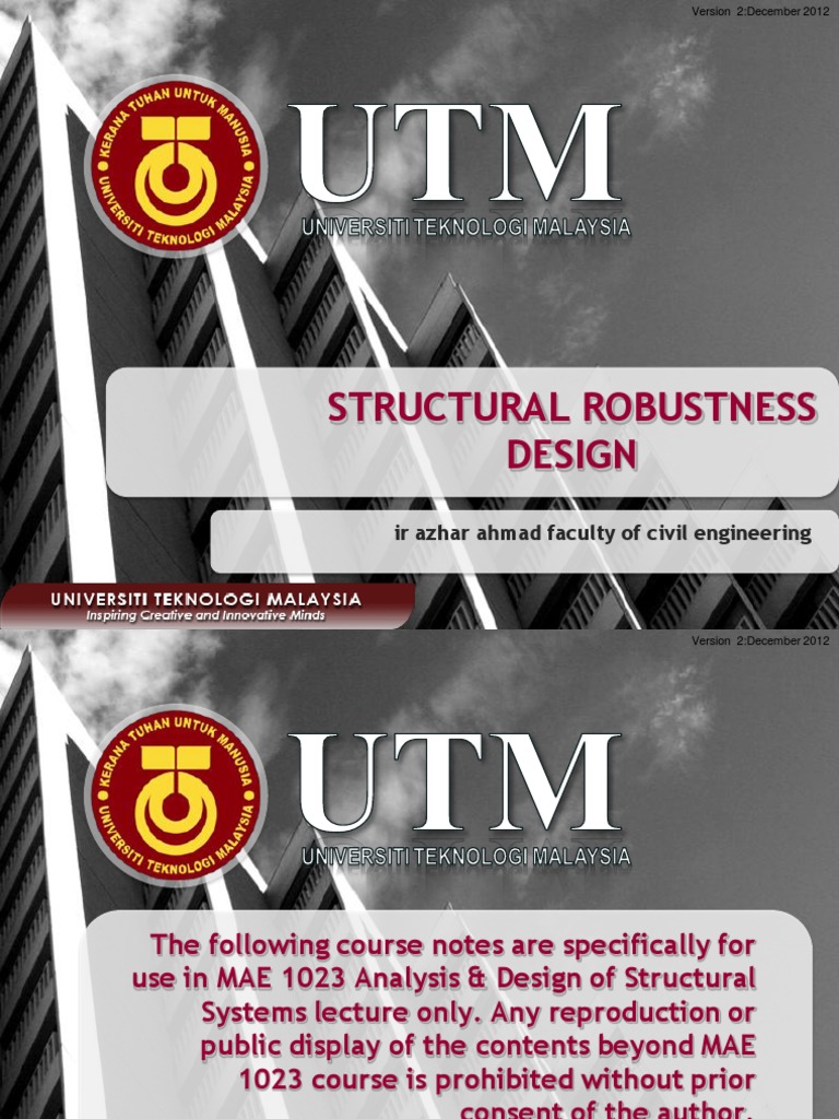 Structural Robustness in Design | PDF | Column | Beam (Structure)