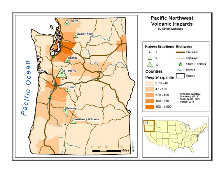 Pacific Northwes Volcano Hazards | PDF | Volcano | Geology