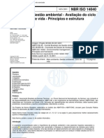 NBR ISO 14040_2001 - Gestão ambiental - Avaliação do ciclo de vida - Princípios e estrutura - DESATUALIZADA
