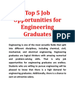 Top 5 Job Opportunities For Engineering Graduates