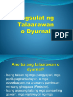 Pagsulat NG Talaarawan
