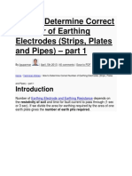 How To Determine Correct Number of Earthing Electroding Factor