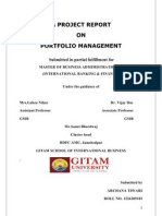 A Project Report ON Portfolio Management: Submitted in Partial Fulfillment For