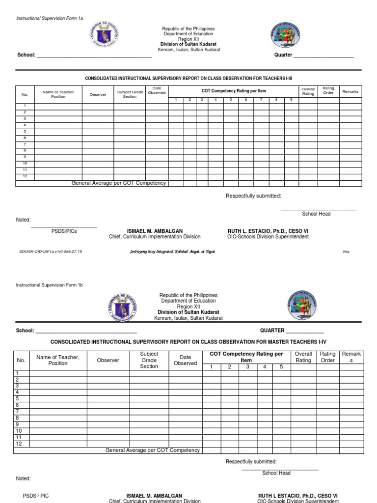 Cot Is Forms Template PDF Curriculum Learning