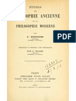 Études de Philosophie Ancienne Et de Philosophie Moderne - V. Brochard